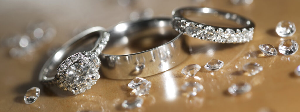 Two diamond rings & a wedding band