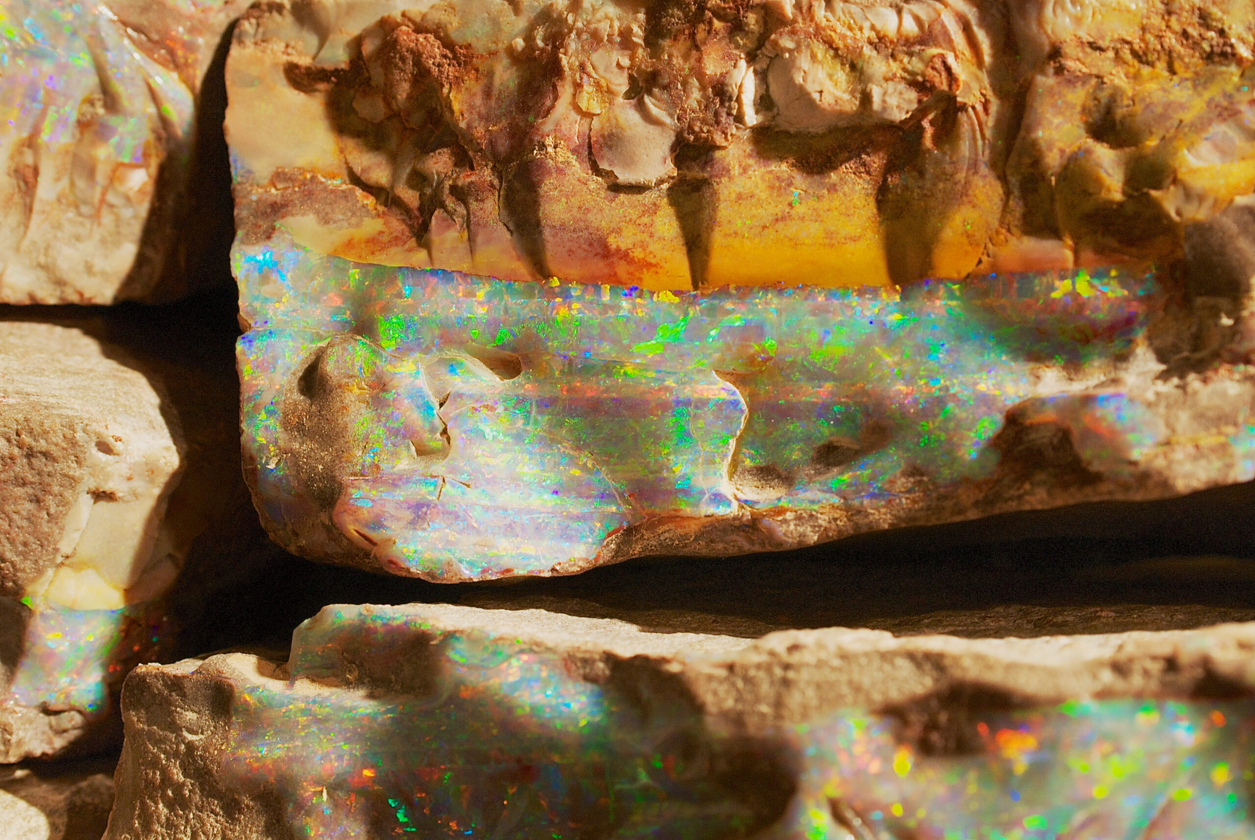 Opal found in rocks